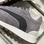 Fortok Brunello Cucinelli suede shearling-trim sneakers Grey - 2