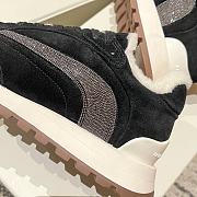 Fortok Brunello Cucinelli suede shearling-trim sneakers Black - 6