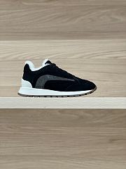 Fortok Brunello Cucinelli suede shearling-trim sneakers Black - 3