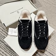 Fortok Brunello Cucinelli suede shearling-trim sneakers Black - 4