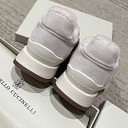 Fortok Brunello Cucinelli suede shearling-trim sneakers Cream - 4