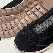 Fortok Brunello Cucinelli suede and techno fabric low-top sneakers Black - 4