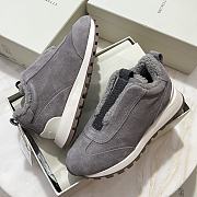 Fortok Brunello Cucinelli suede and techno fabric low-top sneakers Grey - 4
