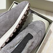 Fortok Brunello Cucinelli suede and techno fabric low-top sneakers Grey - 2
