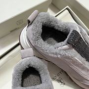 Fortok Brunello Cucinelli suede and techno fabric low-top sneakers Light Grey - 2