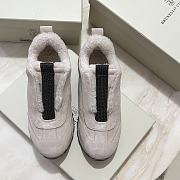 Fortok Brunello Cucinelli suede and techno fabric low-top sneakers Beige - 5
