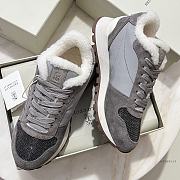 Fortok Brunello Cucinelli sneakers with fur lining Lace-up Grey - 2