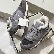 Fortok Brunello Cucinelli sneakers with fur lining Lace-up Grey - 5