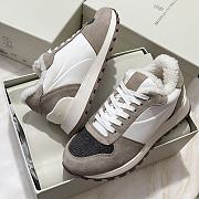 Fortok Brunello Cucinelli sneakers with fur lining Lace-up Brown - 4