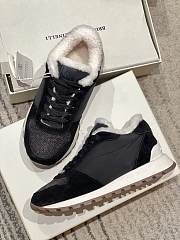Fortok Brunello Cucinelli sneakers with fur lining Lace-up Black - 6