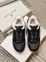 Fortok Brunello Cucinelli sneakers with fur lining Lace-up Black - 5