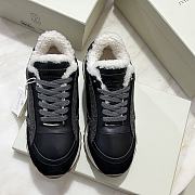Fortok Brunello Cucinelli shearling-lined suede and leather runners Black - 3