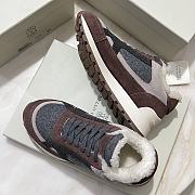 Fortok Brunello Cucinelli shearling-lined suede and fur runners Dark Brown - 6