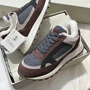 Fortok Brunello Cucinelli shearling-lined suede and fur runners Dark Brown - 4