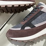 Fortok Brunello Cucinelli shearling-lined suede and fur runners Dark Brown - 2