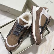 Fortok Brunello Cucinelli shearling-lined suede and Fur runners Brown - 3