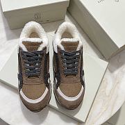 Fortok Brunello Cucinelli shearling-lined suede and Fur runners Brown - 5
