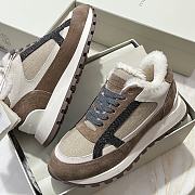 Fortok Brunello Cucinelli shearling-lined suede and Fur runners Beige - 5