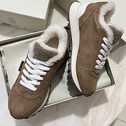 Fortok Brunello Cucinelli sneakers with a suede and Fur Dark Brown - 5