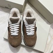 Fortok Brunello Cucinelli sneakers with a suede and Fur Dark Brown - 2