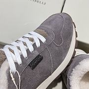 Fortok Brunello Cucinelli sneakers with a suede and Fur Grey - 6