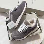 Fortok Brunello Cucinelli sneakers with a suede and Fur Grey - 4