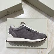 Fortok Brunello Cucinelli sneakers with a suede and Fur Grey - 5