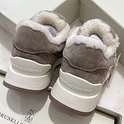 Fortok Brunello Cucinelli sneakers with a suede and Fur Brown - 6