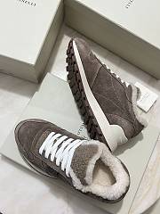Fortok Brunello Cucinelli sneakers with a suede and Fur Brown - 4