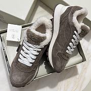 Fortok Brunello Cucinelli sneakers with a suede and Fur Brown - 2