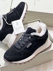 Fortok Brunello Cucinelli sneakers with a suede and Fur Black - 4