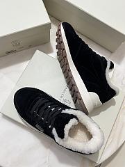 Fortok Brunello Cucinelli sneakers with a suede and Fur Black - 2