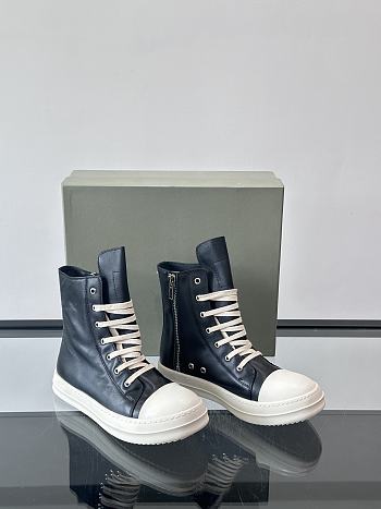 Fortok Rick Owens Ramones High-Top Sneakers Black