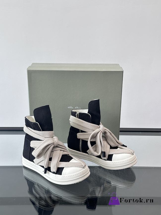 Fortok Rick Owens DRKSHDW Hexa Sneaker Black - 1