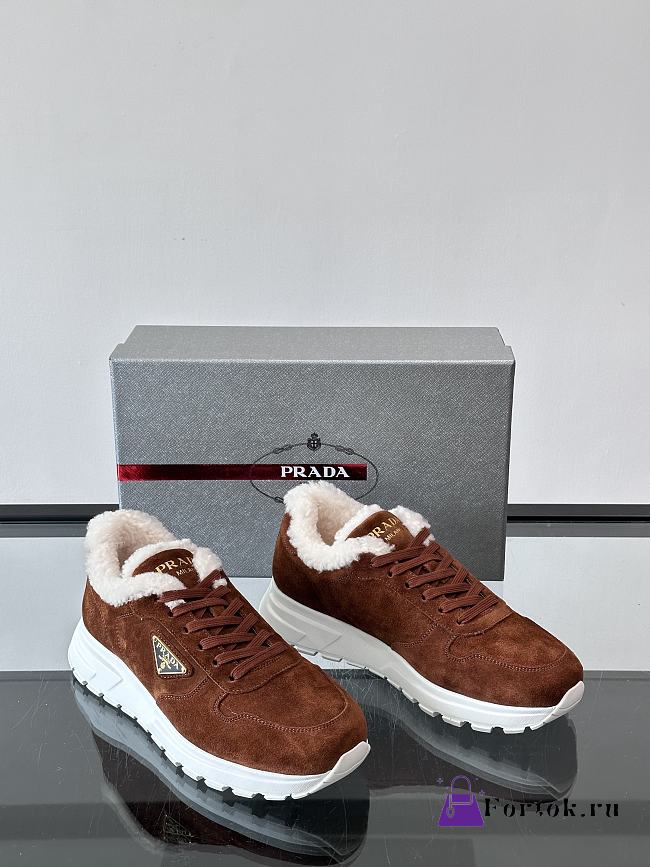 Fortok Prada Prax 01 sneakers Suede Brown - 1