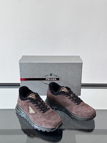 Fortok Prada Prax 01 sneakers Suede Chocolate Brown