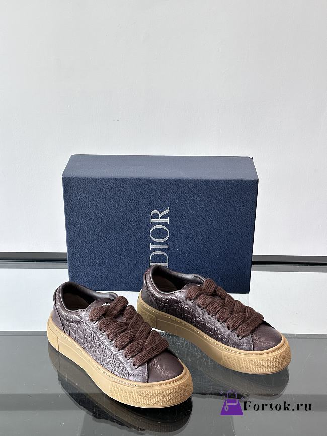 Fortok Dior B33 Spin Sneakers Chocolate Brown - 1