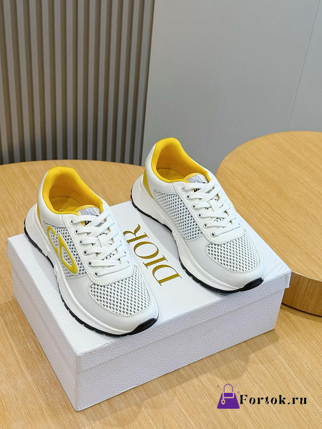 Fortok Dior B27 Uptown Low-Top sneakers White - Yellow - 1