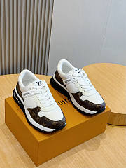 Fortok Louis Vuitton Run Away sneaker in white and brown Monogram canvas - 1