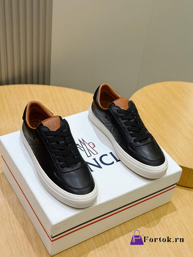 Fortok Moncler Monclub leather sneakers Black - 1