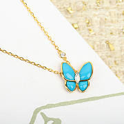 Fortok Van Cleef & Arpels butterfly pendant in turquoise Necklace Gold - 6