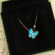 Fortok Van Cleef & Arpels butterfly pendant in turquoise Necklace Gold - 4