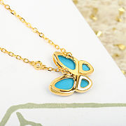 Fortok Van Cleef & Arpels butterfly pendant in turquoise Necklace Gold - 3