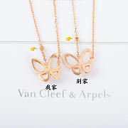 Fortok Van Cleef & Arpels butterfly pendant in turquoise Necklace Rose Gold - 6
