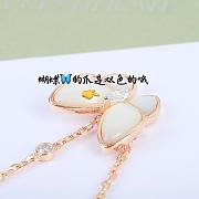 Fortok Van Cleef & Arpels butterfly pendant in turquoise Necklace Rose Gold - 4