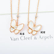 Fortok Van Cleef & Arpels butterfly pendant in turquoise Necklace Rose Gold - 2