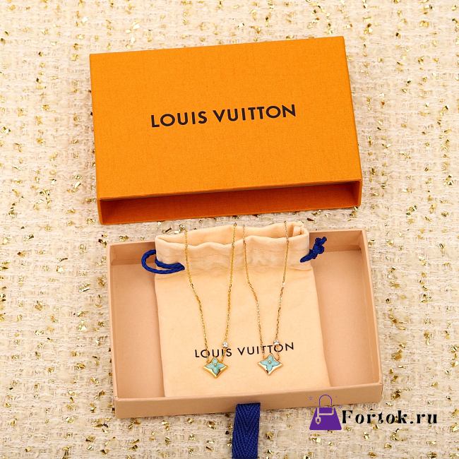Fortok Louis Vuitton in Blue necklace Gold/ Rose Gold  - 1
