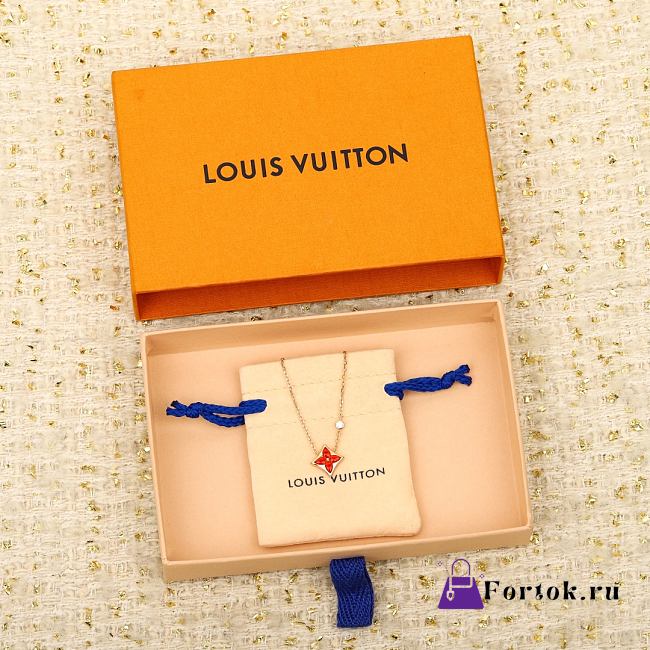 Fortok Louis Vuitton in Red necklace - 1
