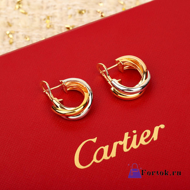Fortok Cartier Trinity Earrings Gold - 1