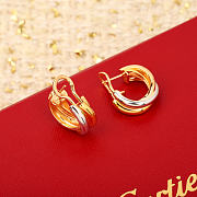 Fortok Cartier Trinity Earrings Gold - 2